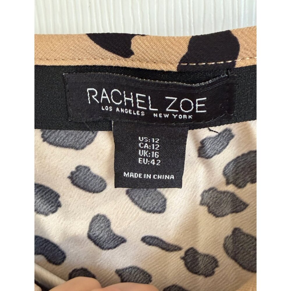 Rachel Zoe Leopard Print Midi Skirt Size 12 - Picture 3 of 4